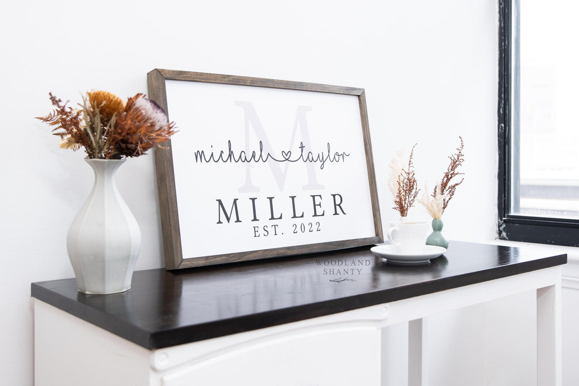 Personalized Monogram Sign, Wedding Gift Idea