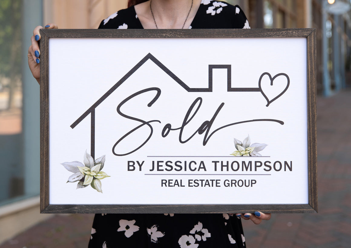 Realtor Sold Sign, Realtor Closing Sign, Real Estate Closing Sign