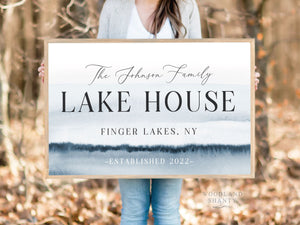 Lake House Decor, Personalized Lake House Sign, Custom Lake House Sign, Lake House Sign, Lake House Gift, Family Lake House Sign, Lake Life