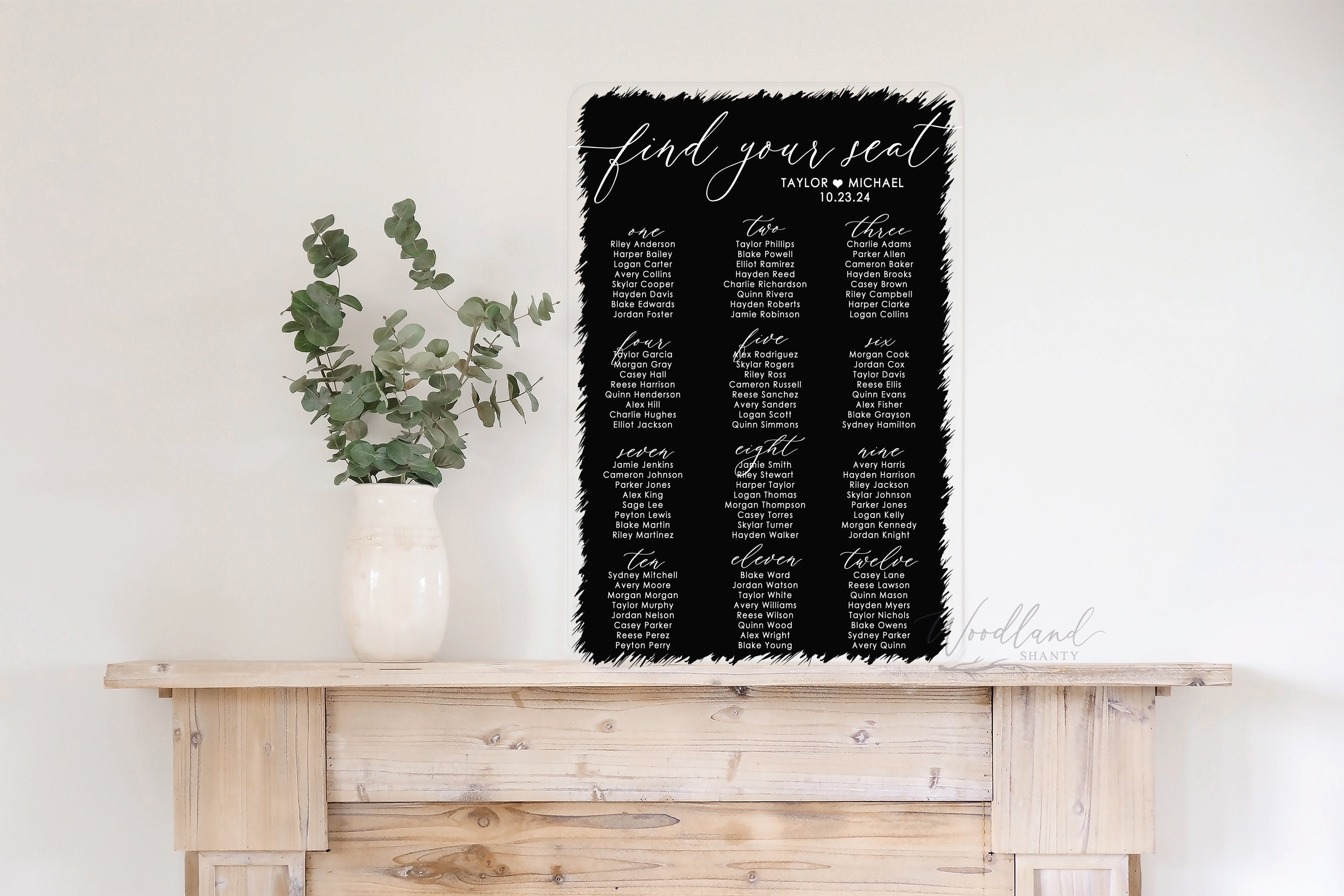 Wedding Seating Chart Sign, Printed Rustic Barnwood Wedding Seating Chart/Country Wedding/Printed or on sale Digital/Item-RW-0016