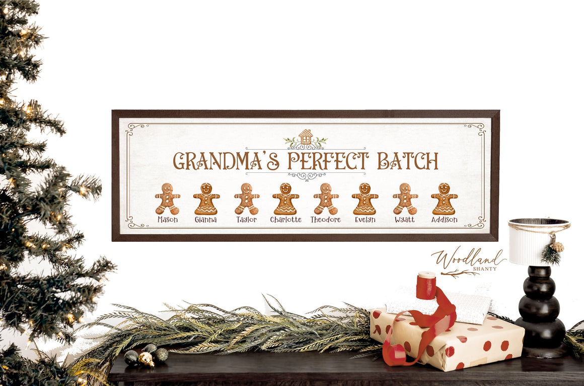 Personalized Gingerbread Kids Name Sign
