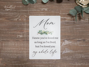 Mom I Know You've Loved Me As Long As I've Lived Sign, Mothers Day Gift For Mom