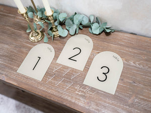 Modern Arched Table Numbers