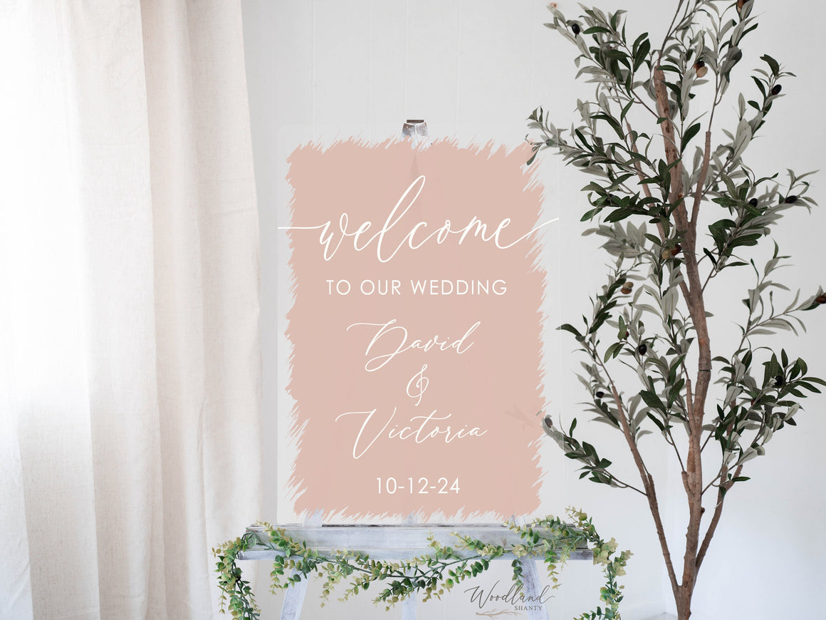 Welcome to Wedding Personalized Acrylic Sign