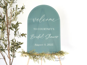 Personalized Arch Welcome to Bridal Shower Sign on Acrylic