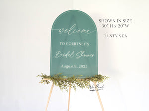 Personalized Arch Welcome to Bridal Shower Sign on Acrylic