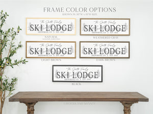 Personalized Ski Lodge Sign, Custom Ski Lodge Resort Sign, Ski Lodge Decor Wall Art