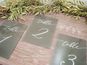 Elegant Table Numbers, Wedding Table Numbers, Wedding Table Decor, Table Numbers, Classic Rustic Wedding Decor