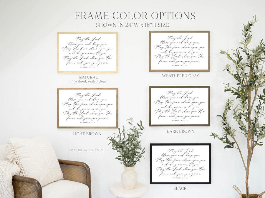 May the Lord Bless You and Keep You, Scripture Sign Numbers 6:24-26 Scripture Wall Art