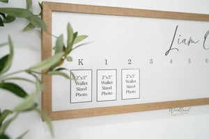 Yearly School Photos Sign, School Years Picture Hanger, Display School Photos from 3k, Pre-K, Kindergarten to 12th Grade