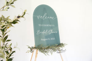 Personalized Arch Welcome to Bridal Shower Sign on Acrylic