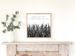 Corn Field Farm Wall Art, Nature Themed Farmhouse Wall Art