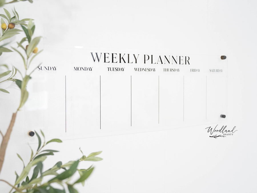 Acrylic Weekly Wall Planner Calendar