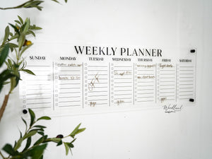 Acrylic Weekly Wall Planner Checklist Calendar