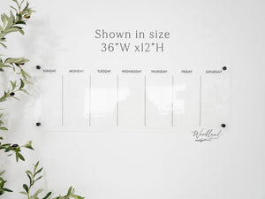 Acrylic Weekly Wall Planner Calendar