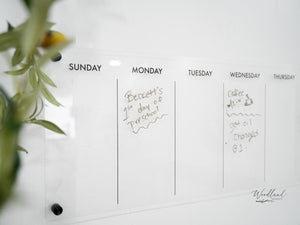 Acrylic Weekly Wall Planner Calendar