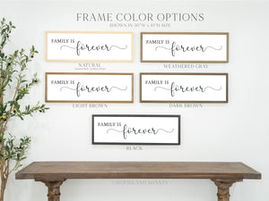 Family Is Forever Framed Sign