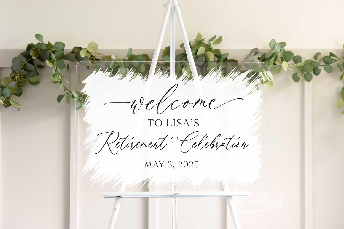 Welcome Personalized Retirement Celebration Party Sign