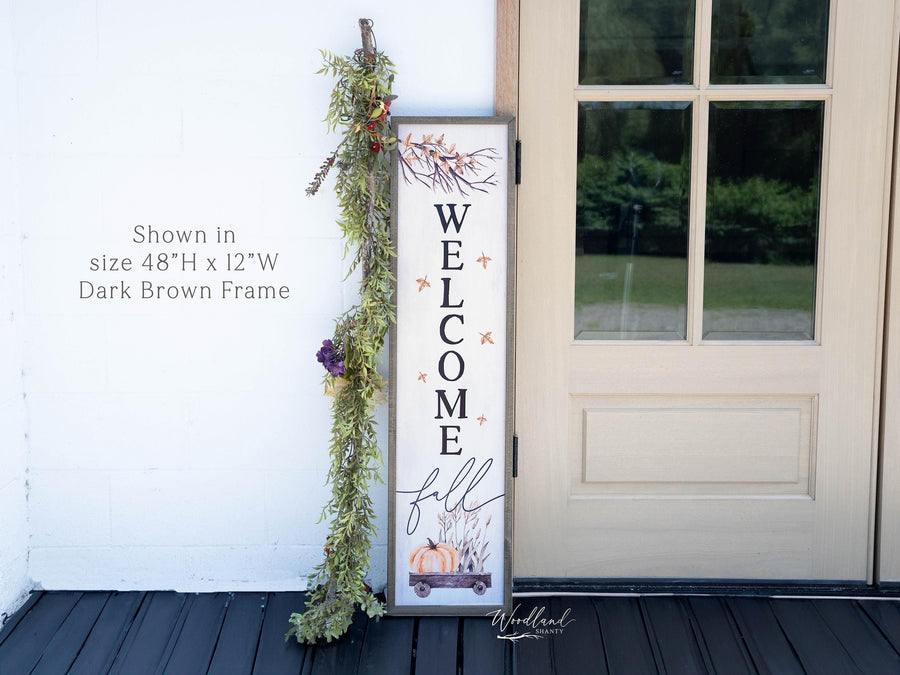 Fall Welcome Porch Sign, Fall Porch Sitter Sign,
