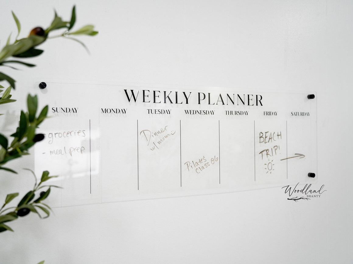 Acrylic Weekly Wall Planner Calendar