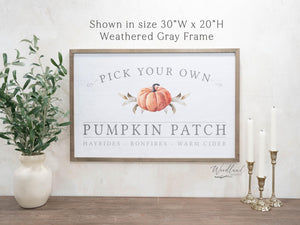 Pumpkin Patch Sign, Farmhouse Fall Sign, Farmhouse Pumpkins Sign, Pick Your Own Pumpkin Patch Sign, Fall Wall Decor, Fall Home Decor