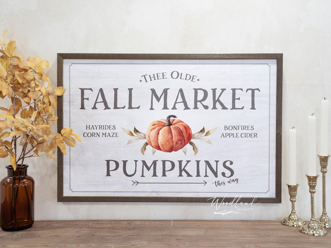 Fall Market Sign, Farmhouse Fall Sign, Fall Decor, Modern Farmhouse Fall Decor, Fairytale Pumpkin Wall Art, Fall Wall Art