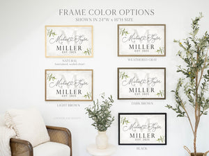 Personalized Sign, Monogram Sign, Wedding Gift, Mother's Day Gift, Custom Wedding Gift, Personalized Wedding Gift, Names Established Sign