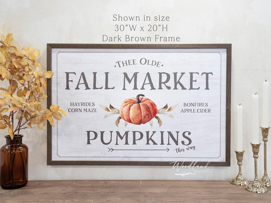 Fall Market Sign, Farmhouse Fall Sign, Fall Decor, Modern Farmhouse Fall Decor, Fairytale Pumpkin Wall Art, Fall Wall Art