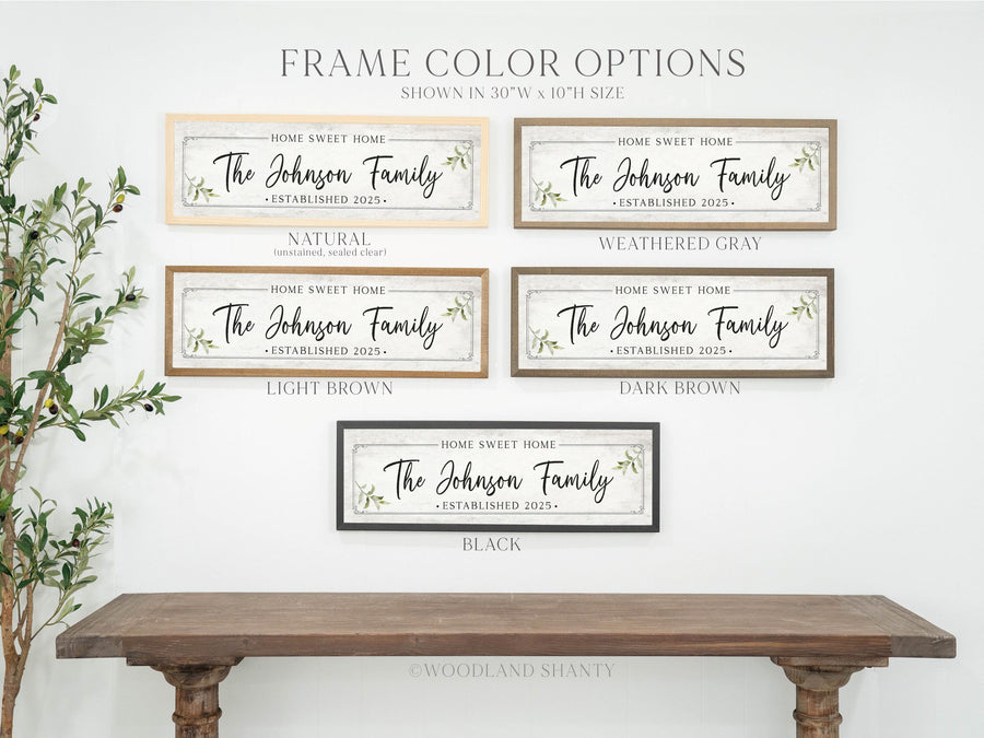 Personalized Housewarming Gift, Custom Home Sweet Home Framed Sign, Closing Gift, New Home Gift, Entryway Foyer Decor, Framed Wall Art