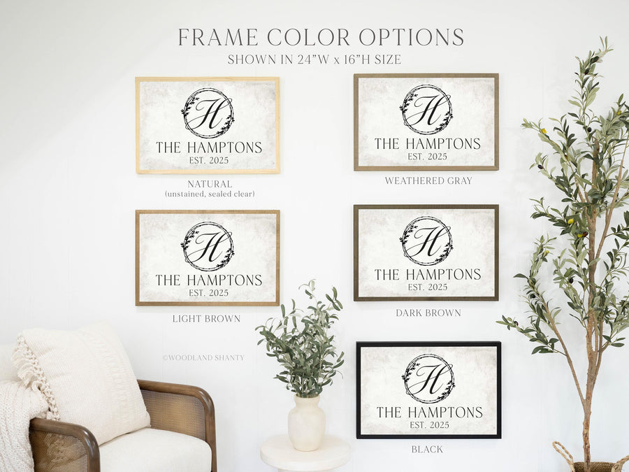 Personalized Sign, Monogram Sign, Wedding Gift, Mother's Day Gift, Custom Wedding Gift, Personalized Wedding Gift, Names Established Sign