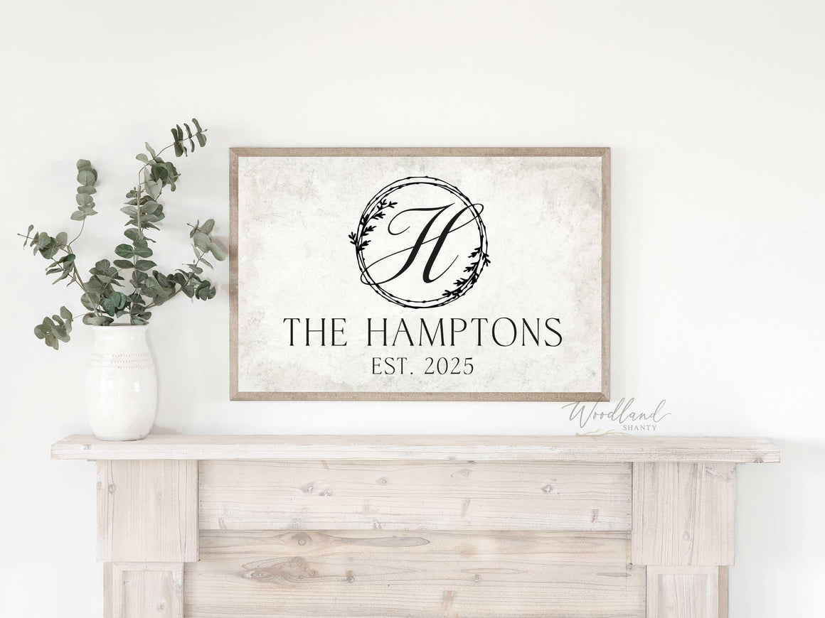 Personalized Sign, Monogram Sign, Wedding Gift, Mother's Day Gift, Custom Wedding Gift, Personalized Wedding Gift, Names Established Sign