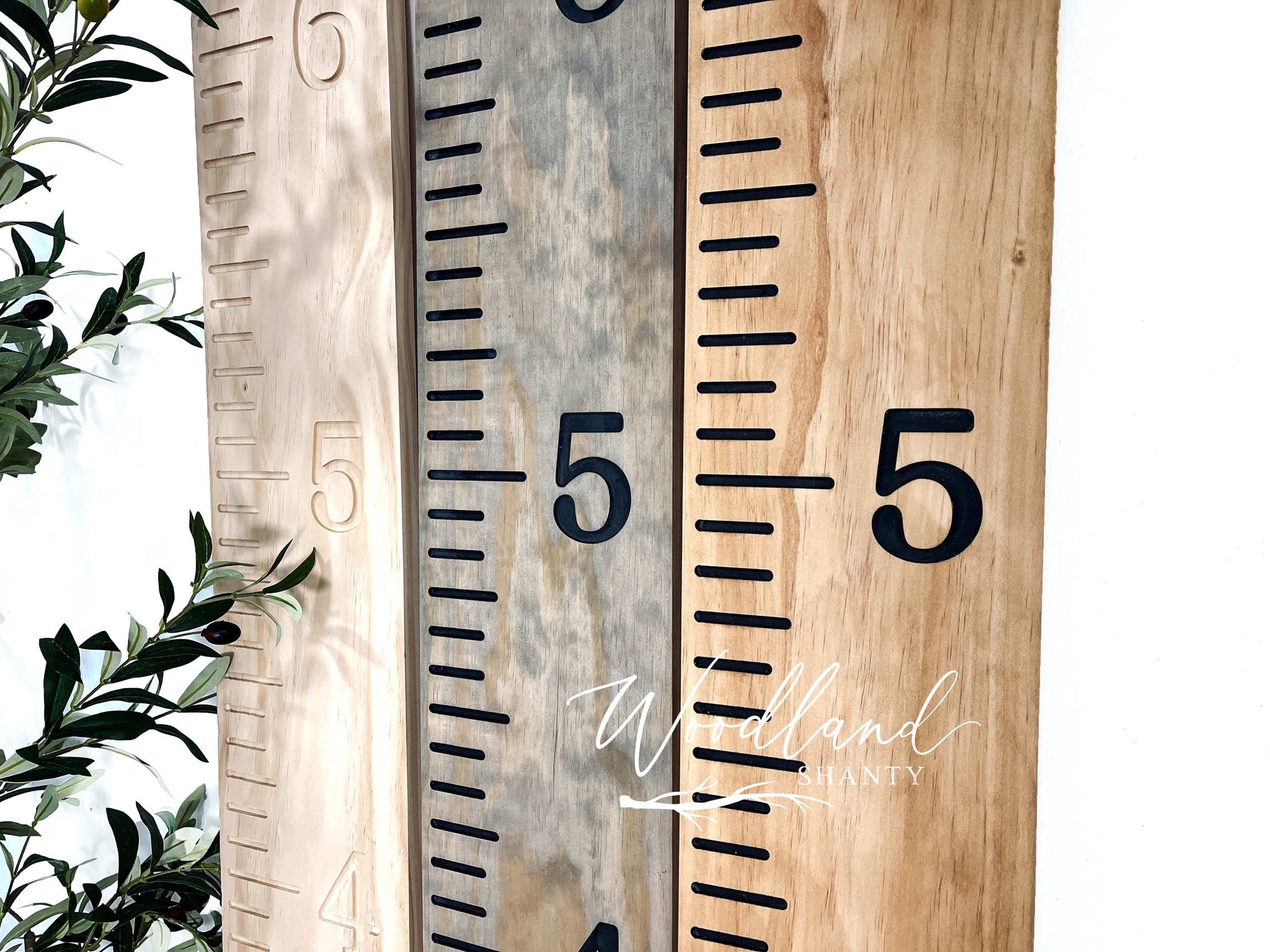 Chart Ruler House Wood Engraved Growth Chart Ruler - Woodland Shanty