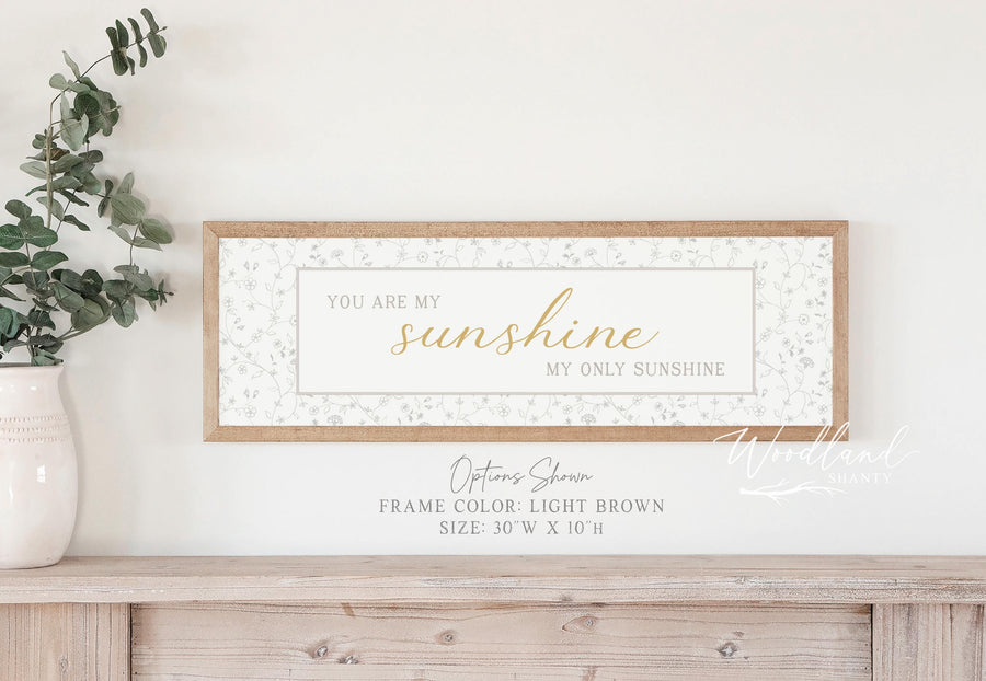 Framed You are my Sunshine Sign, Mother's Day Gift, Nursery Decor