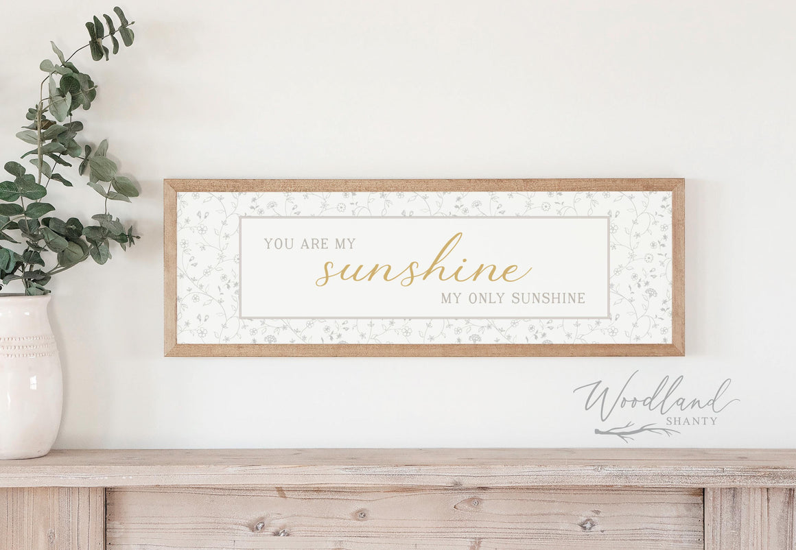 Framed You are my Sunshine Sign, Mother's Day Gift, Nursery Decor