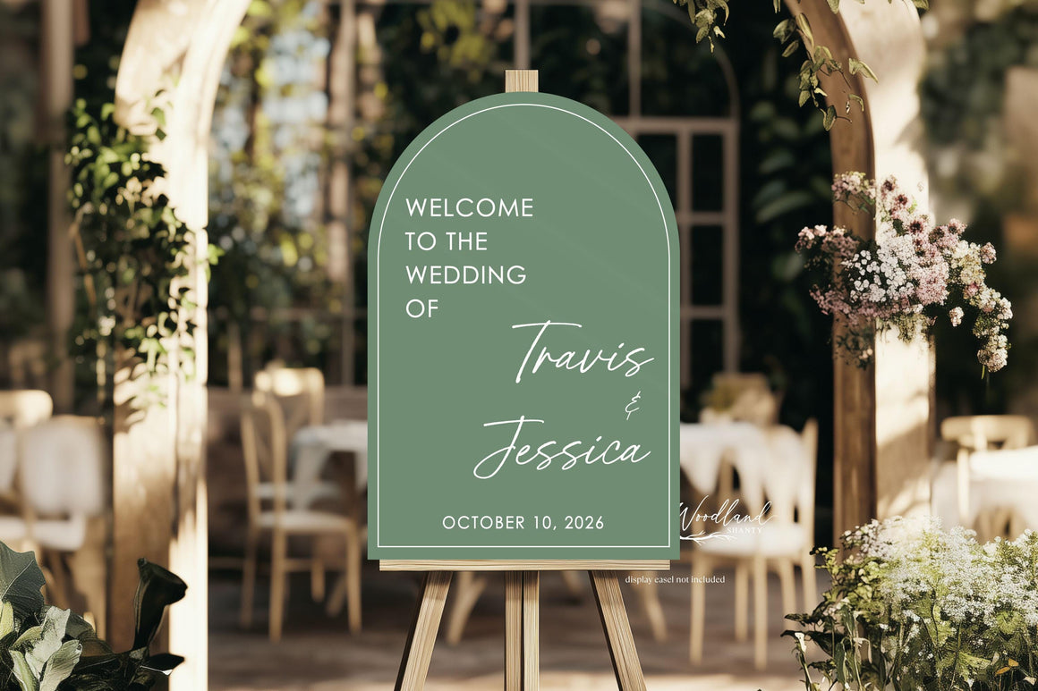 Arch Welcome to our Wedding Acrylic Sign, Personalized Arch Wedding Sign, The Party Starts Now Wedding Reception Sign