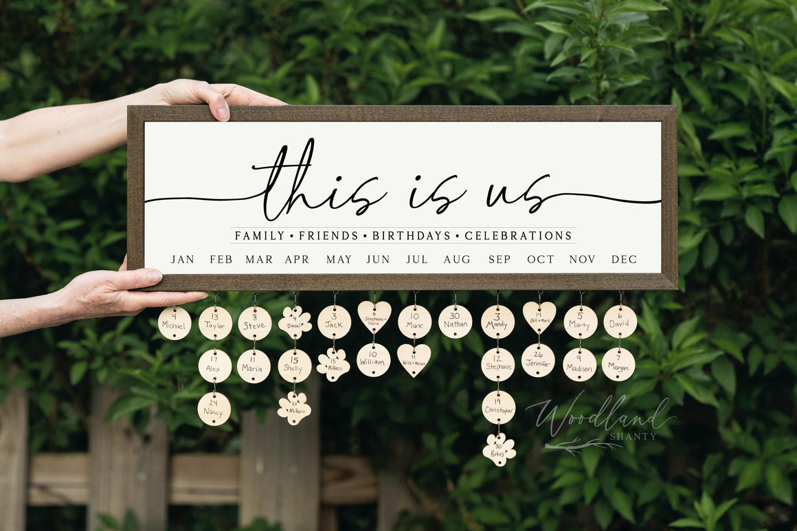 This is Us Family Birthday Calendar