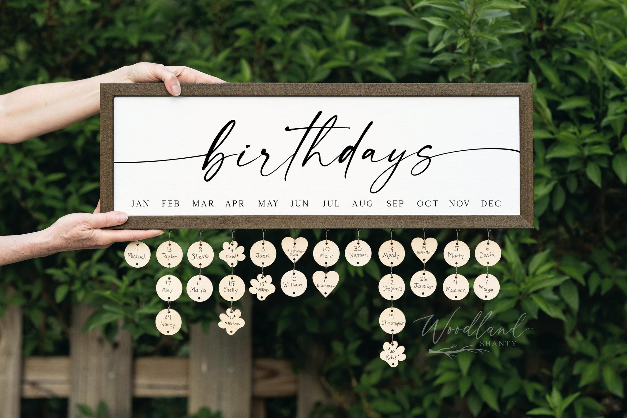 Birthdays Family Birthday Calendar, Mother's Day Gift, Family Birthday Board, Perpetual Birthday Calendar, Mom Grandma Christmas Gift