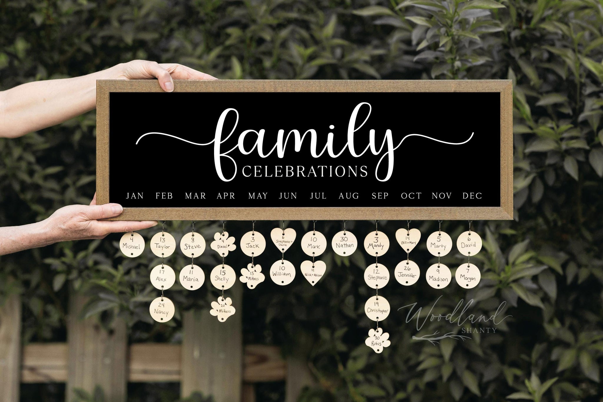 Birthdays Family Birthday Calendar, Mother's Day Gift, Family Birthday Board, Perpetual Birthday Calendar, Mom Grandma Christmas Gift