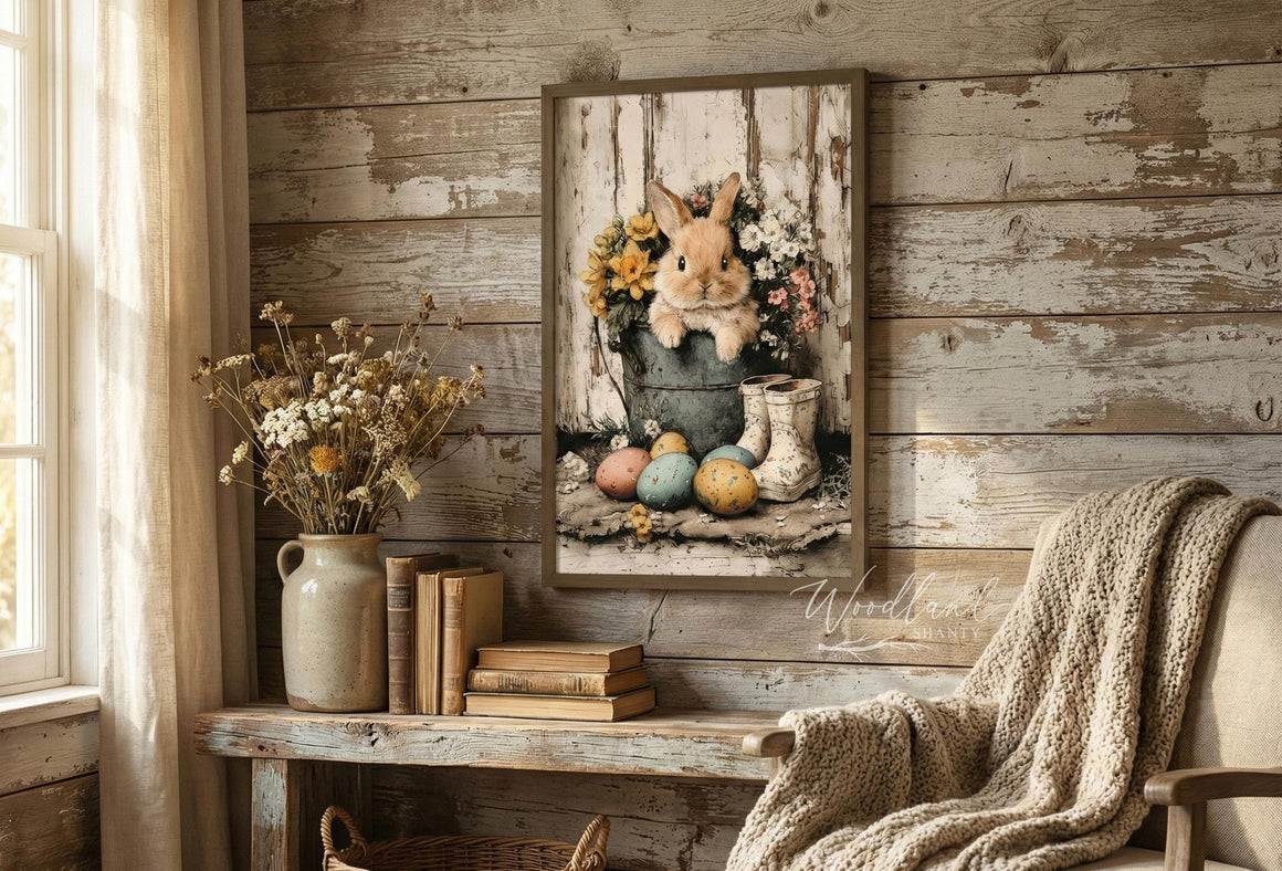 Framed Spring Bunny Sign