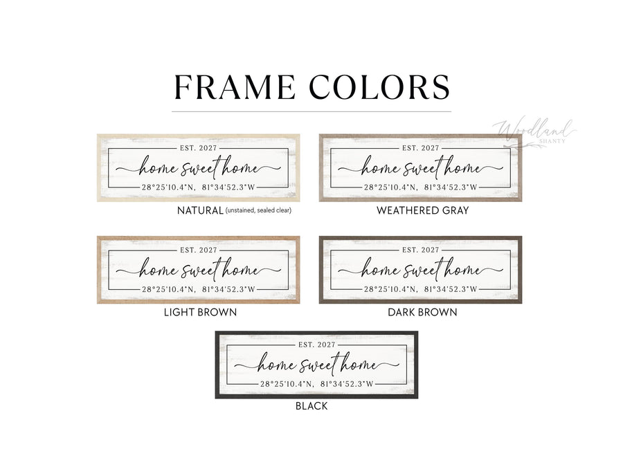 Personalized Home Sweet Home GPS Coordinates Sign, Custom Housewarming New Home Gift