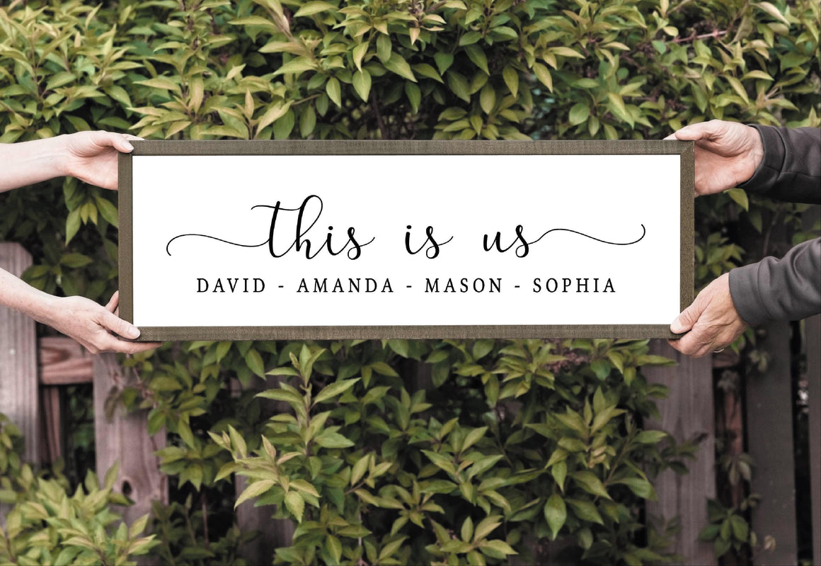 This is Us Sign Personalized with Family Names