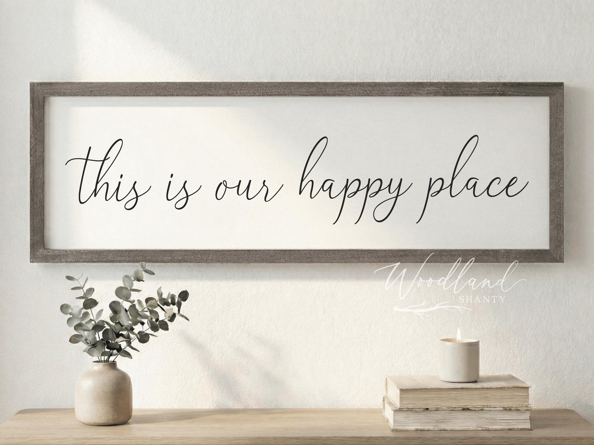 This is Our Happy Place Framed Sign