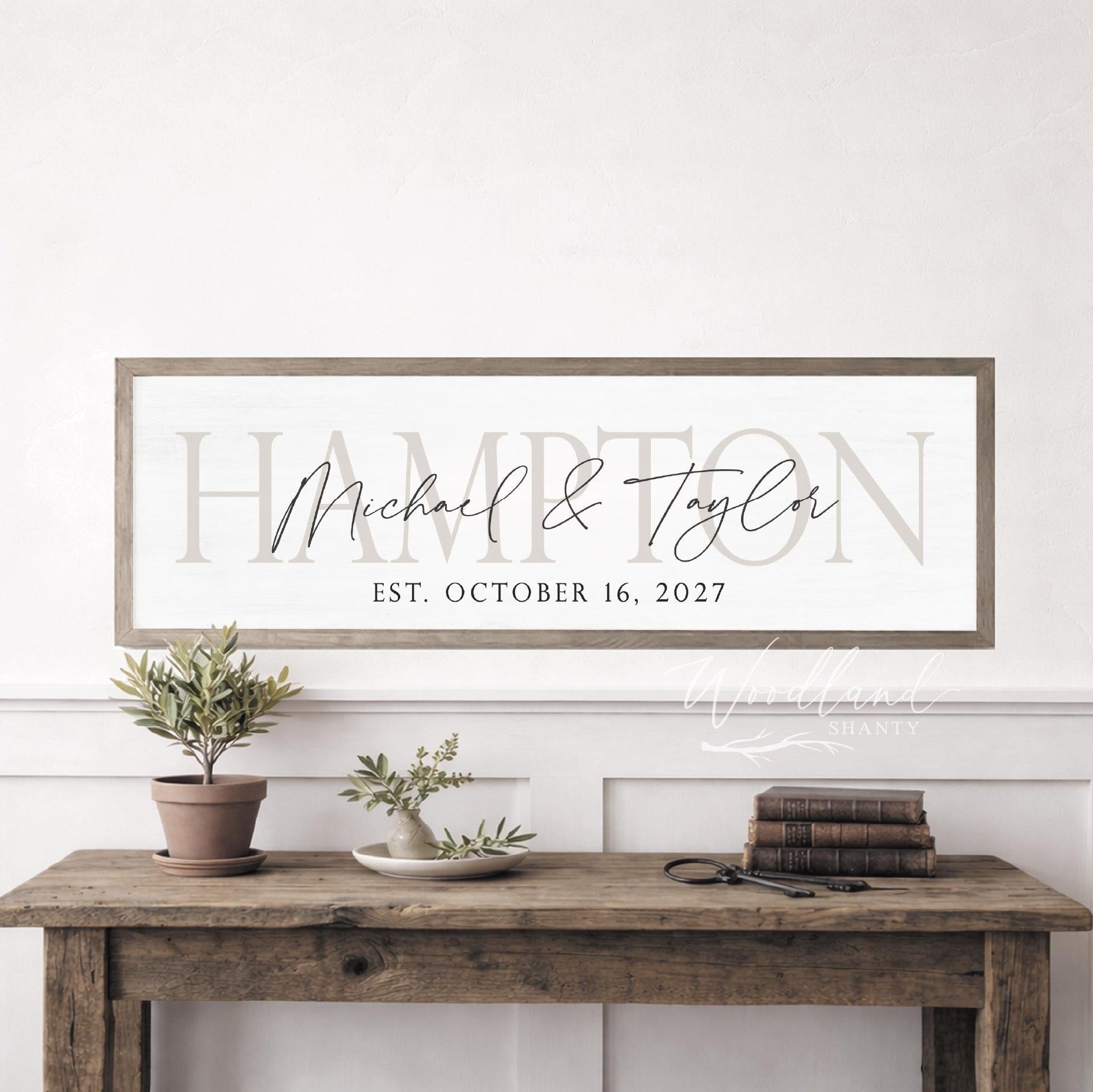 Personalized Last Name Sign with Names and Established Date