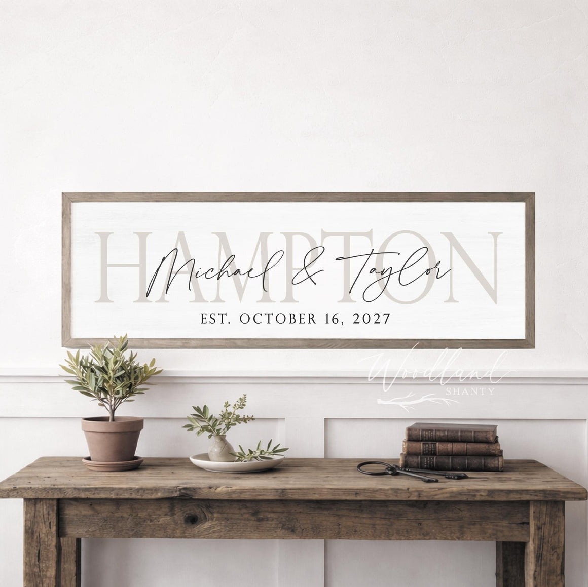 Personalized Last Name Sign with Names and Established Date