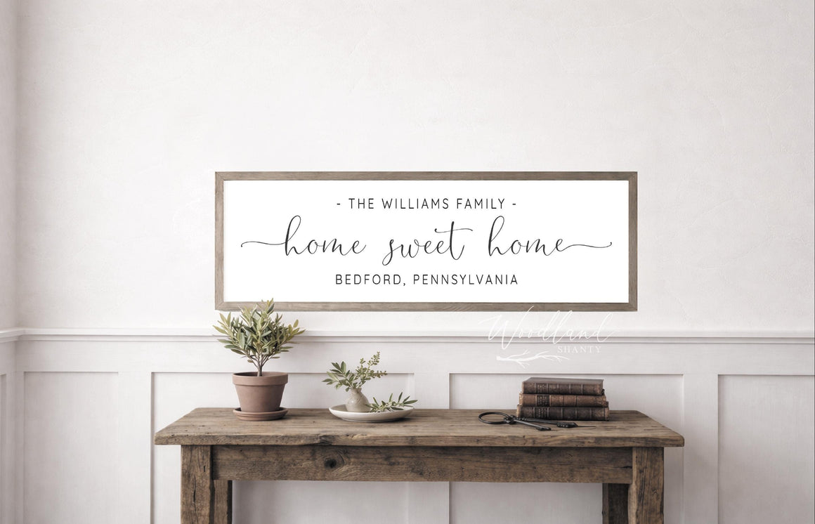 Realtor Gift | Personalized Home Sweet Home City State Sign | Family Last Name Housewarming Gift Sign