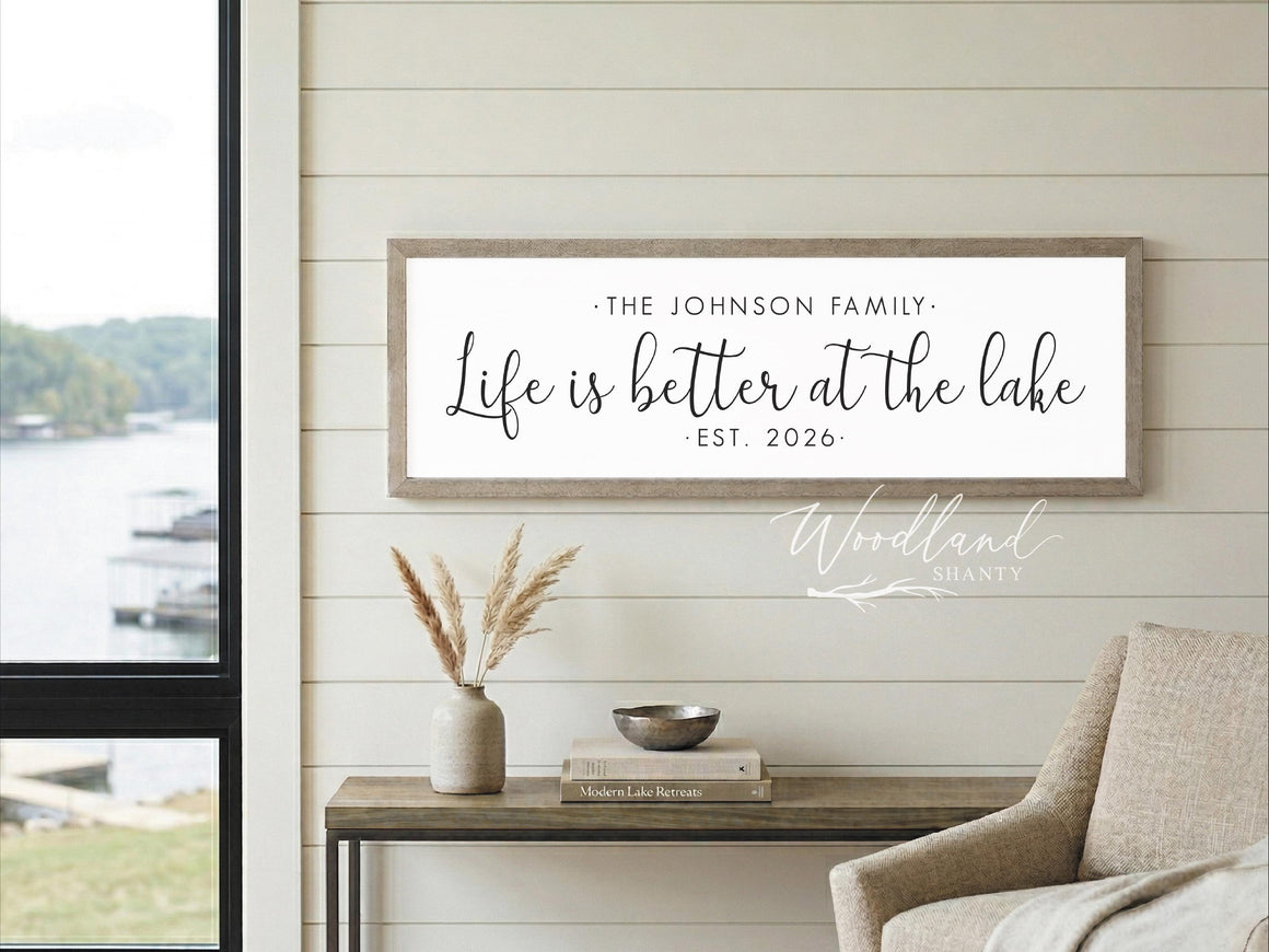 Lake House Sign | Personalized Lake House Sign | Custom Lake House Decor | Life is Better at the Lake
