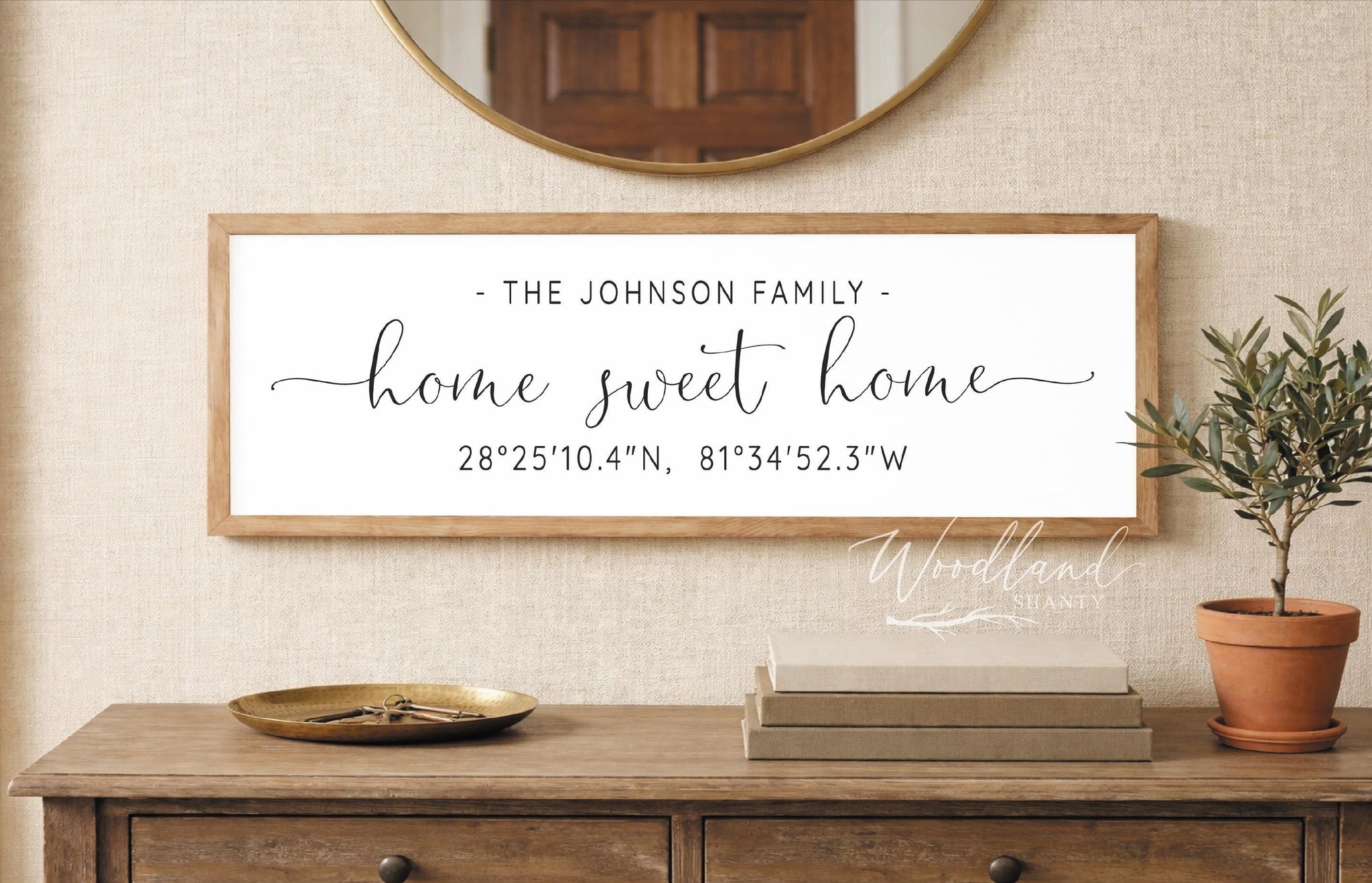 Realtor Gift | Personalized Home Sweet Home GPS Coordinates Sign | Family Last Name Housewarming Gift Sign