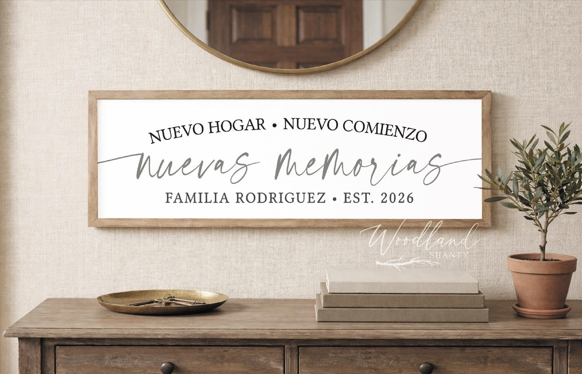 Spanish Family Name New Home Sign, Spanish Housewarming Gift, Spanish Family Name Sign, Gift for Spanish Family,
