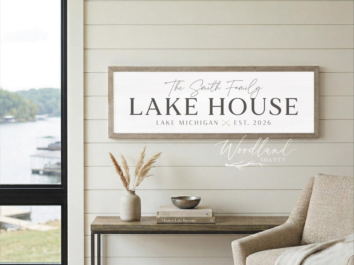 Personalized Lake House Sign | Custom Lake House Decor