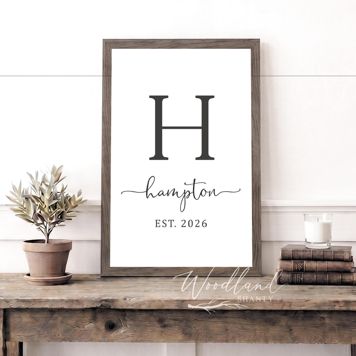Personalized Farmhouse Style Monogram Sign | Personalized Wedding Gift | Family Last Name Custom Sign | Personalized Wedding Gift Sign